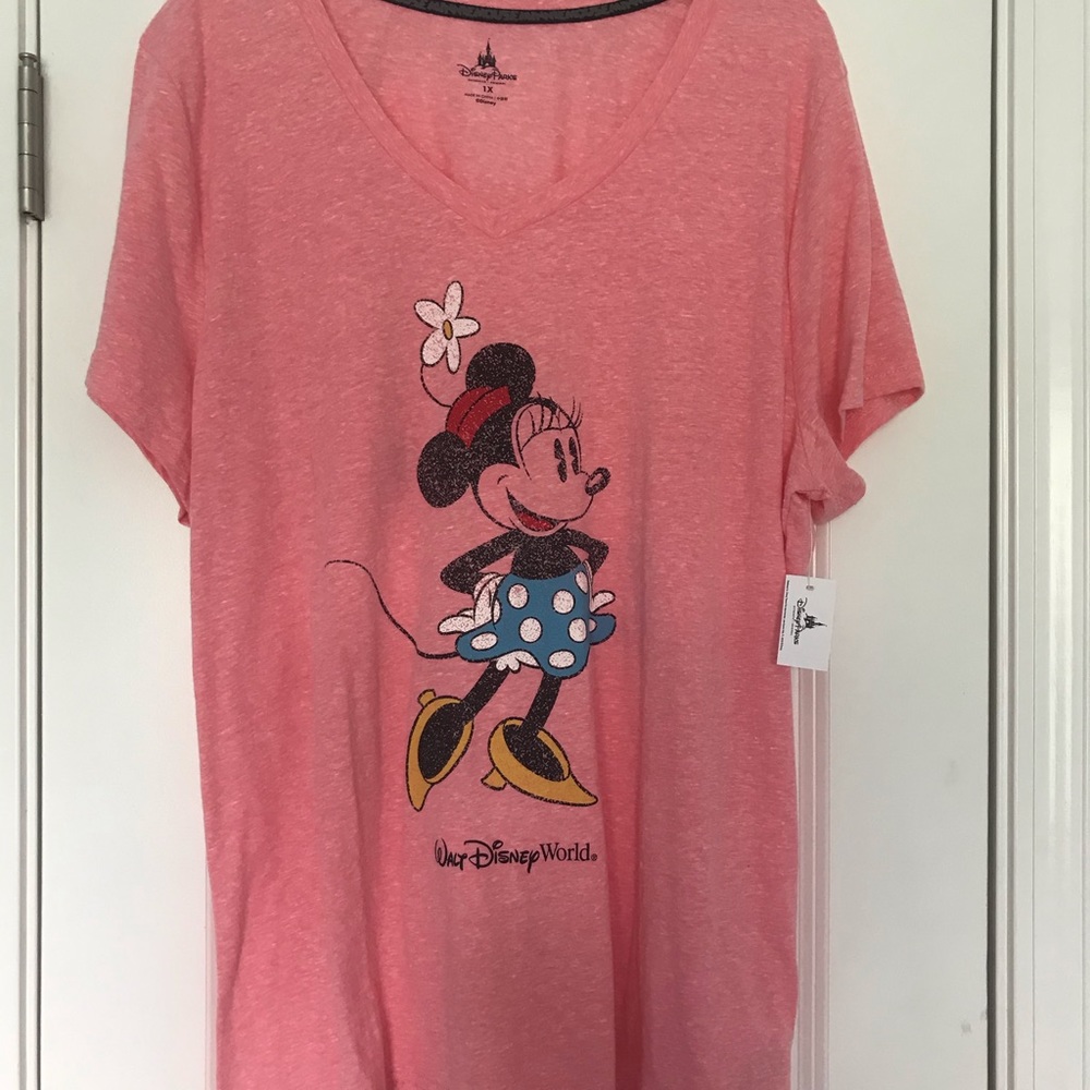 New Disney V-neck T-shirt with Minnie Size 1X